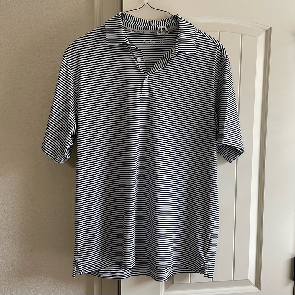 Large Walter Hagen Men's Perfect 11 Majors Bar Stripe Golf Polo